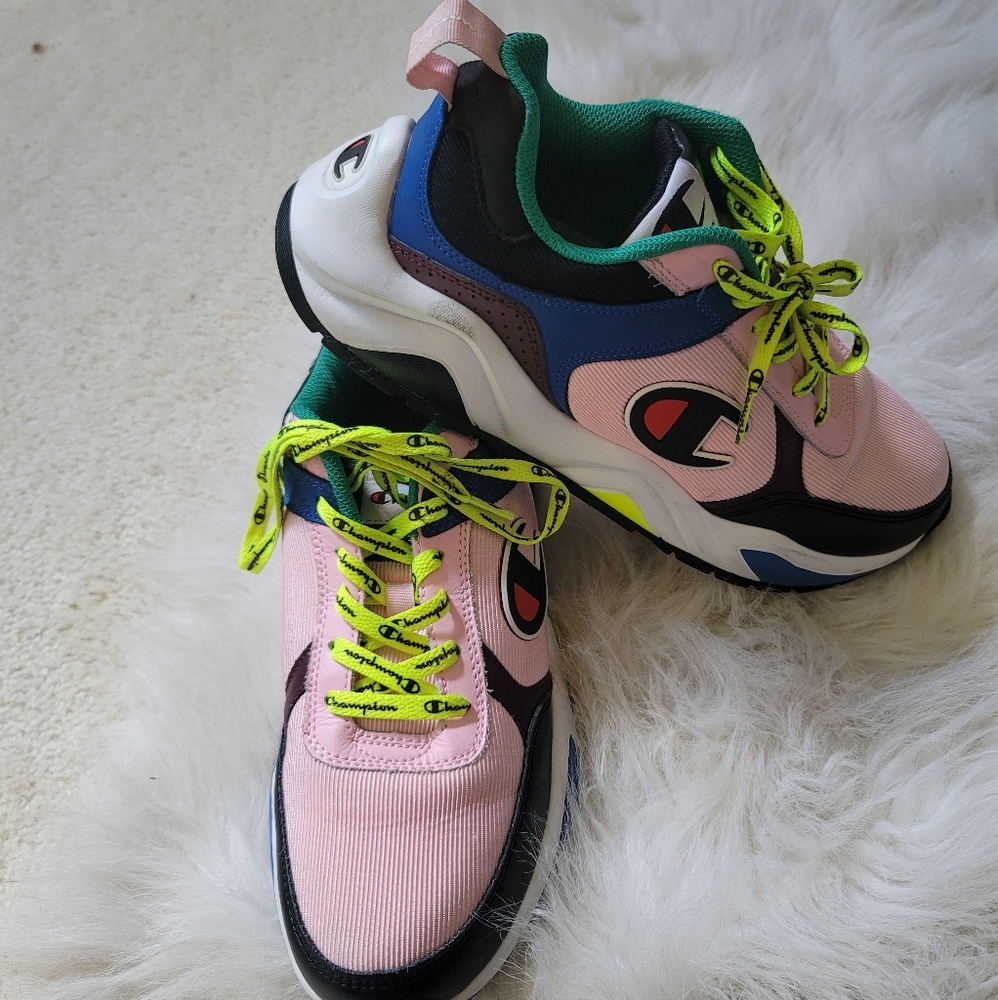 Champion Men's 93 Eighteen Big C Pink & Multi-Colo